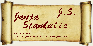 Janja Stankulić vizit kartica